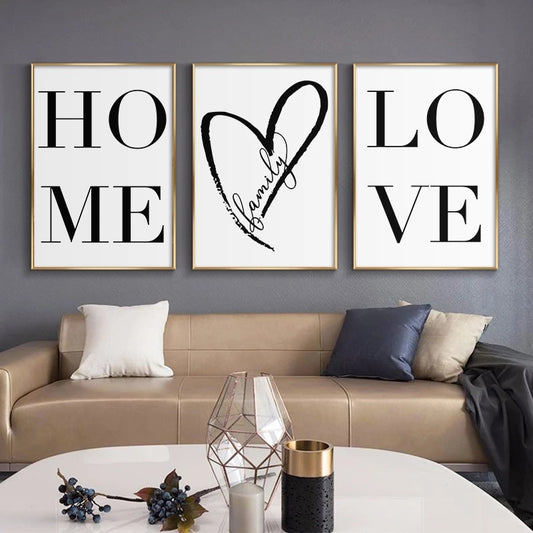 Frameless Home Family Love Canvas